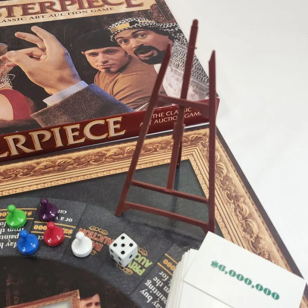 1996 Masterpiece Game Art Auction Game Parker Brothers Near Complete Board